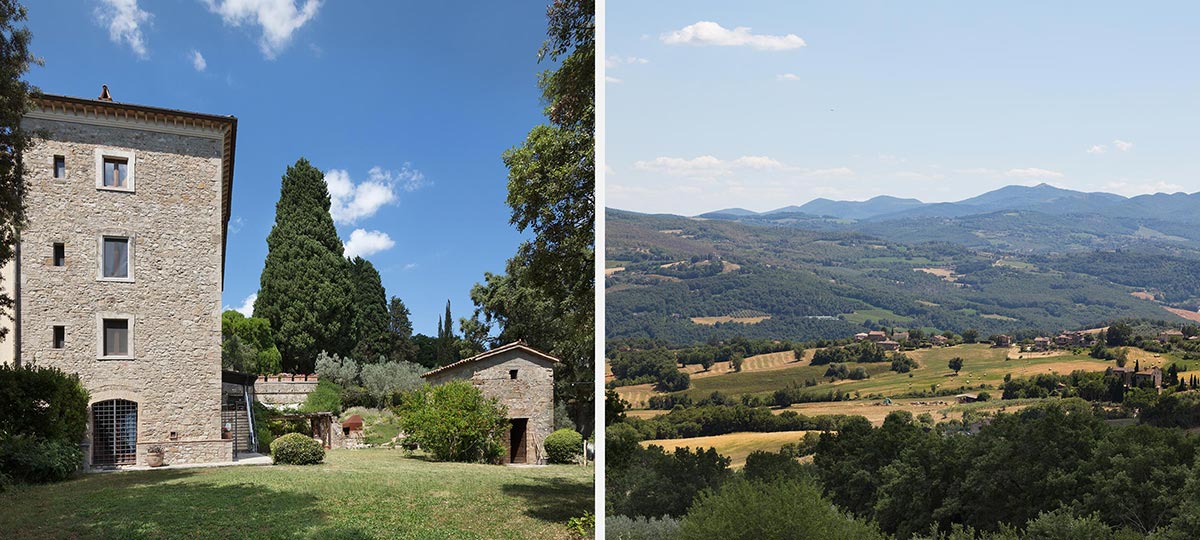 Giorgio Crisafi's home near Todi overlooking the Umbrian hills