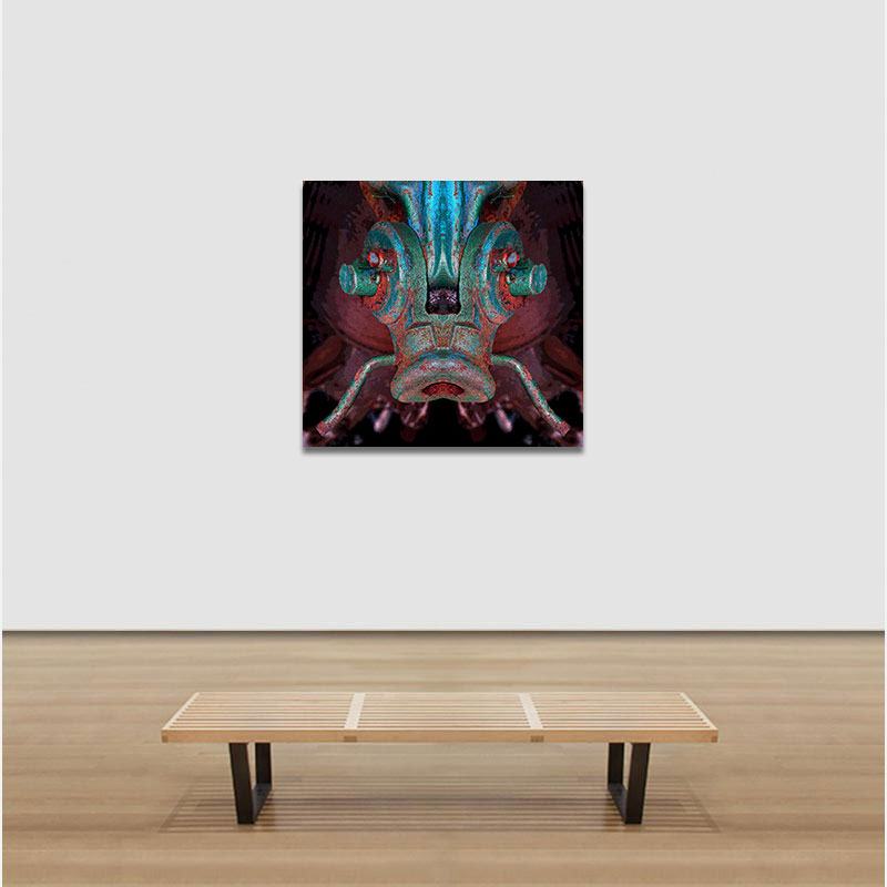 View in a room of Perceptual fine art photograph by Enzo Ragazzini from the Creature series: Creature - Metal IX (2014)